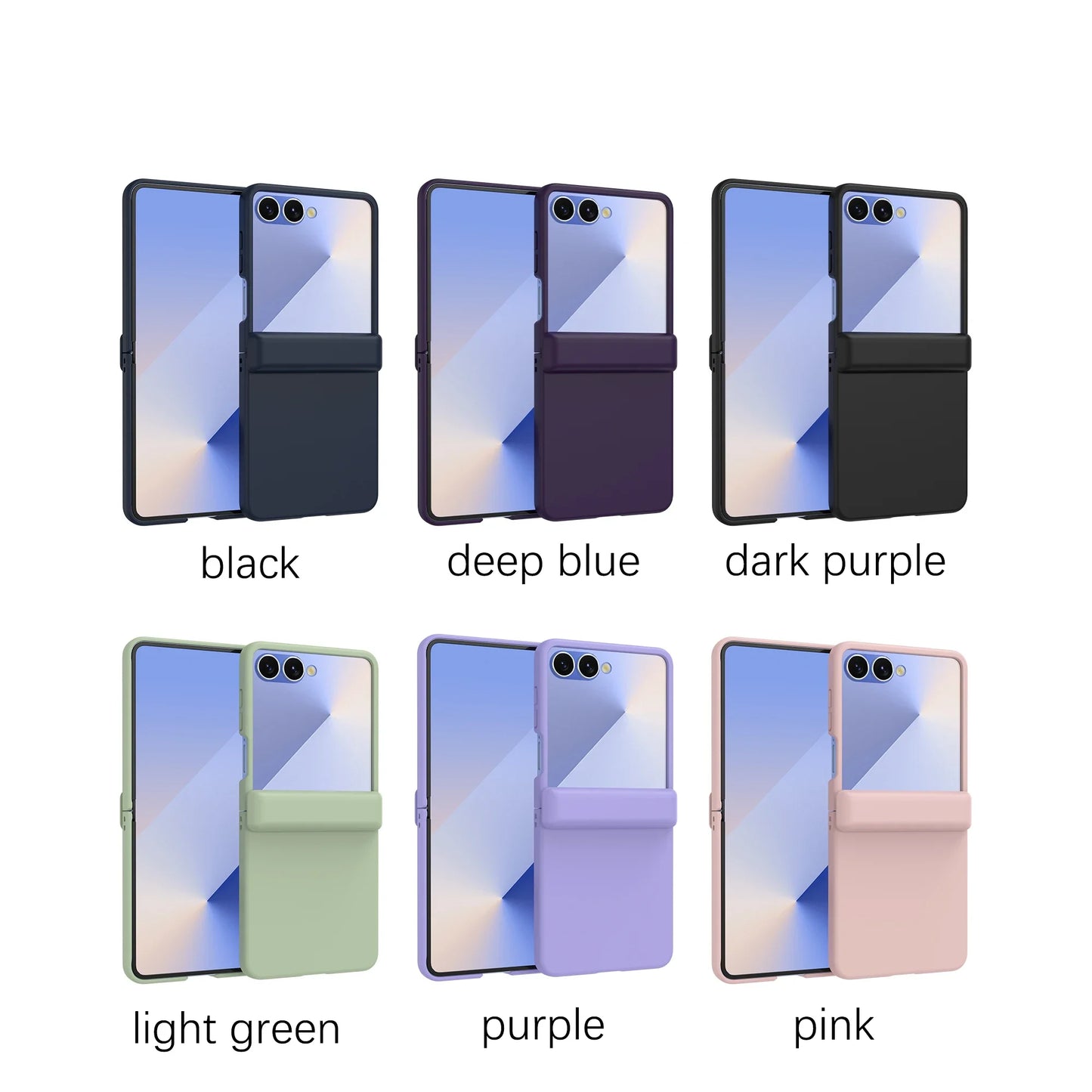 TPU with Tempered Film Hinge Protective Cover Phone Case for Samsung Galaxy Z Flip 7 6 5 4 3 Flip7 Flip6 Flip5 Flip5 Flip4 5G