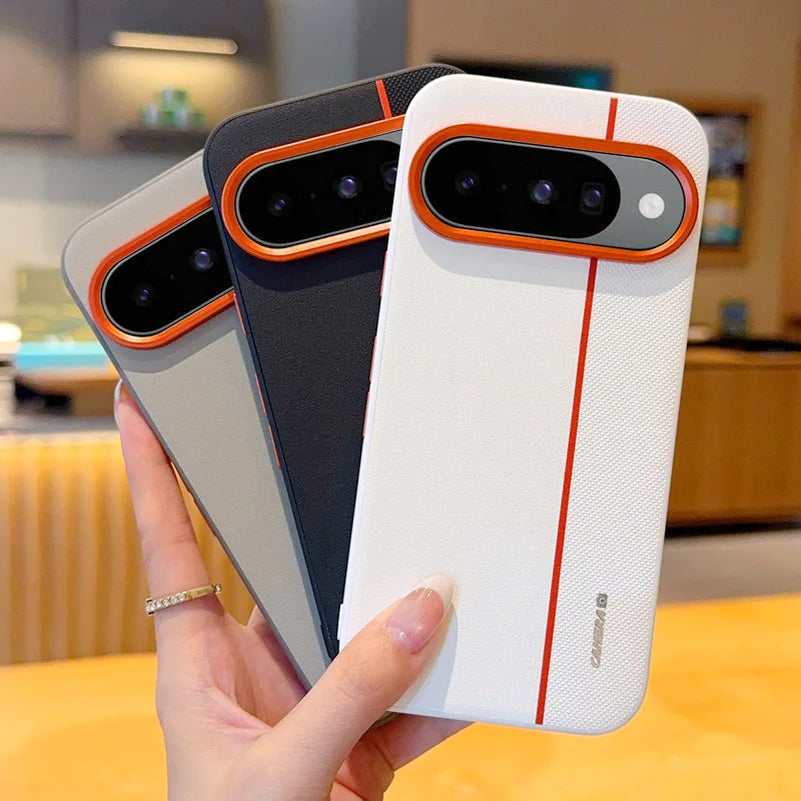 Colorful Faux Leather Red Lens Ring Raised Protective Lens Case For Google Pixel10 Pro XL Pixel 10 pro Camera Protection Cover