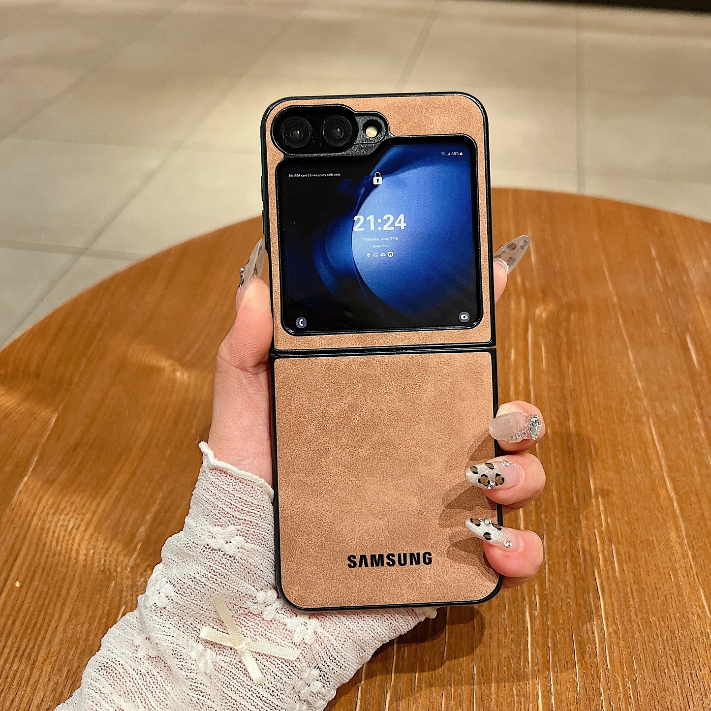 Luxury Business Suede Leather Soft Phone Case Samsung Galaxy Z Flip 6 5 4 3 Shockproof Matte Protective Z Flip6 5 4 3 Back Cover