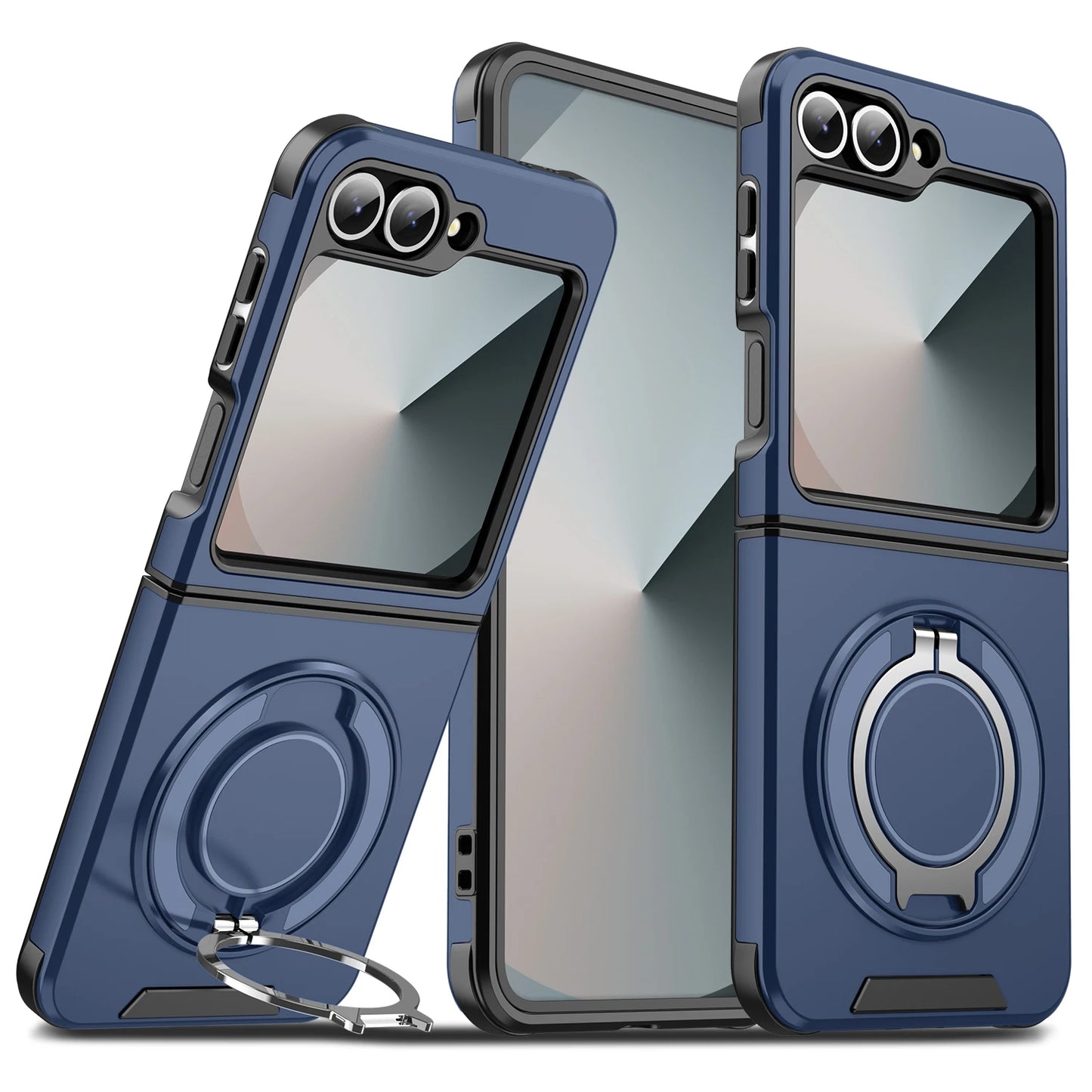 Phone Case for Samsung Galaxy Z Flip 8 7 6 Flip7 FE 360 Degree Rotating Magnetic Bracket Shockproof Armor Protection Back Cover
