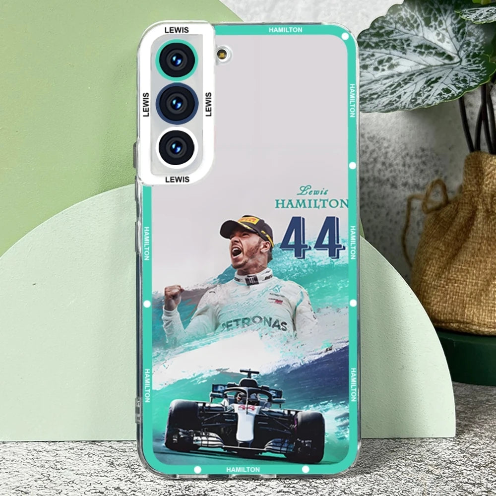 F1 Racing Lewis Hamilton 44 Phone Case Transparent For Samsung S23 Ultra S22 S21 S20 Fe Galaxy A13 A52 A53 A32 A31 A51 A22 Cover