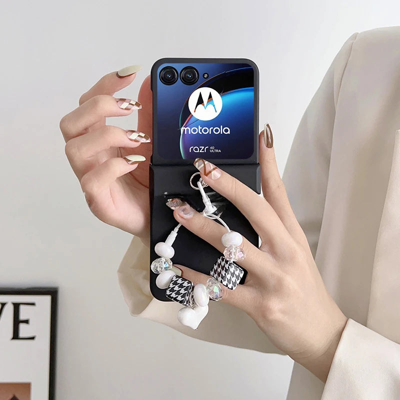 For Motorola Razr 40 50 Ultra Razr 40Ultra 50Ultra 2023Plus 2024 Plus Case Cute With Keychain Shockproof Back Cover Accessories