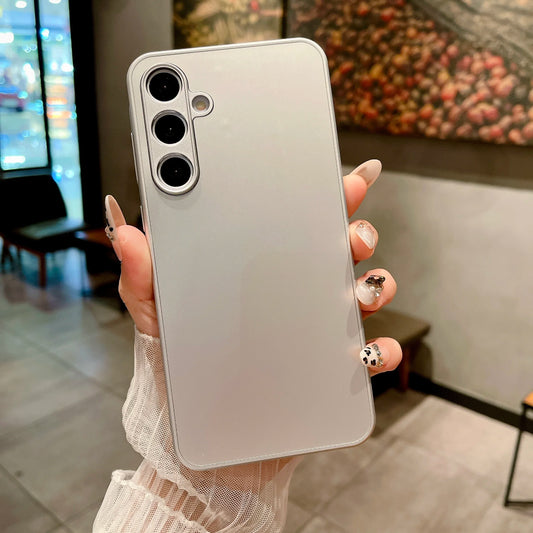 AG Frosted Anti-Scratch Glass Case For Samsung S25 Edge S24 FE S23 S22 S21 S20 FE Note 10 Plus 20 Ultra A55 A54 Shockproof Cover