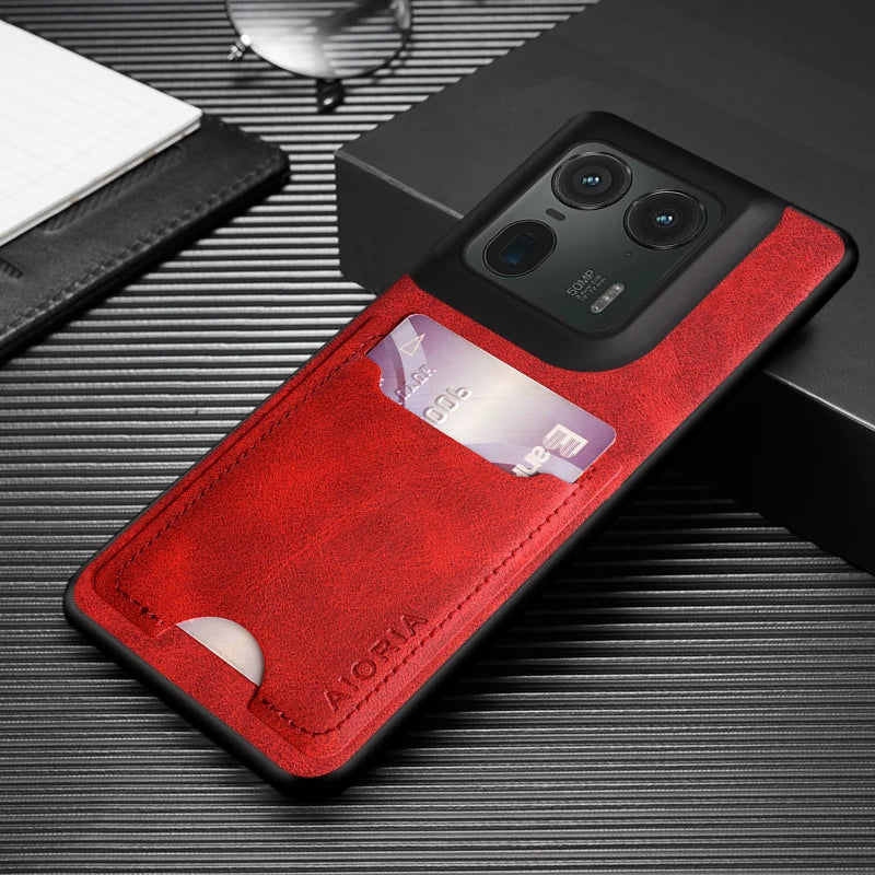 Case for Moto Edge 50 Pro Ultra Fusion X50 Ultra Card Holder Wallet Back PU Leather Luxury Moto G Stylus Power Play 2024 5G case