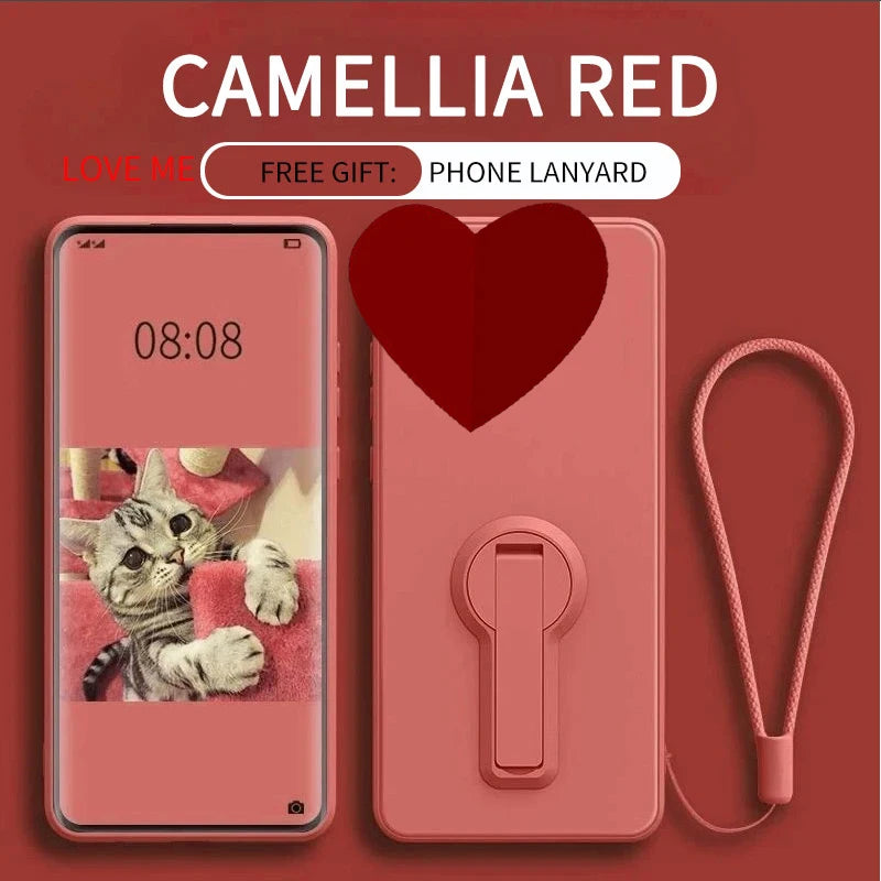 Case for Google Pixel 9a Liquid Silicone Stand Holder Soft Phone Skin Cover for Pixel 8 Pro 8a Upgrade Shockproof Back Funda