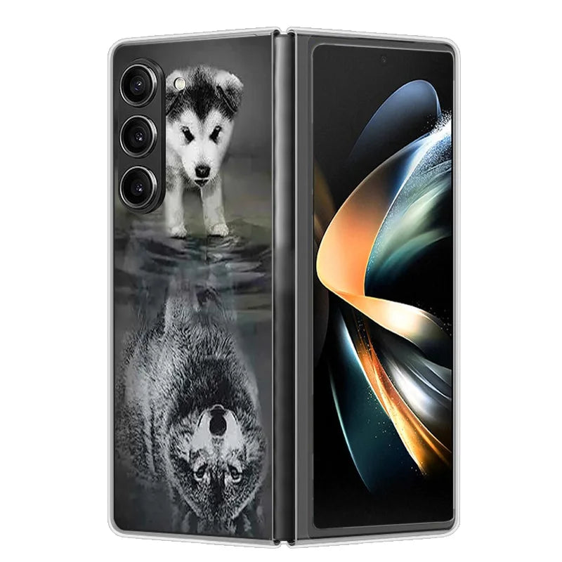 Case For Samsung Galaxy Z Fold 6 Cover Shockproof Hard Plastic PC Cases For Samsung Z Fold6 Fold 6 5G Fundas Cute Painted Bumper