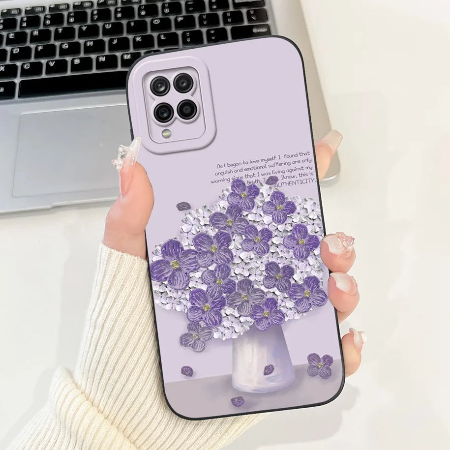 Case For Samsung Galaxy A22 M22 M32 4G Case SM-A225F SM-M225F SM-M325F Shockproof Cover Fashion Painted Soft Silicone Phone Capa