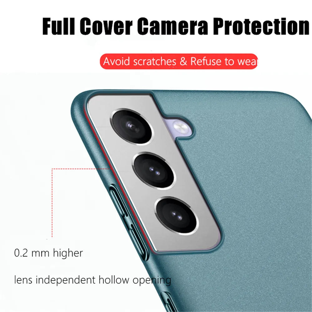 Luxury Thin Matte Sandstone Case For Samsung Galaxy S25 S24 S23 S22 S21 Ultra S20 FE Note 10 20 Plus Hard PC Shockproof Capa
