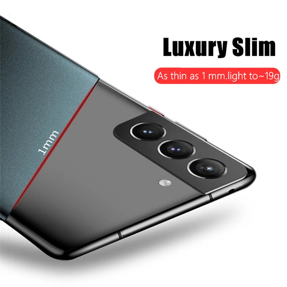 Luxury Thin Matte Sandstone Case For Samsung Galaxy S25 S24 S23 S22 S21 Ultra S20 FE Note 10 20 Plus Hard PC Shockproof Capa