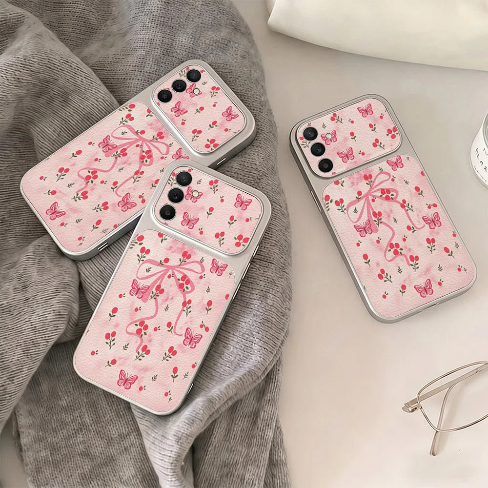 Bow Knot Phone Case For Samsung A57 5G A17 A56 A55 A16 A15 A54 A53 A37 A36 A35  A07 A06 A27 S26 Ultra S25 Plus S23 S24 FE Cover