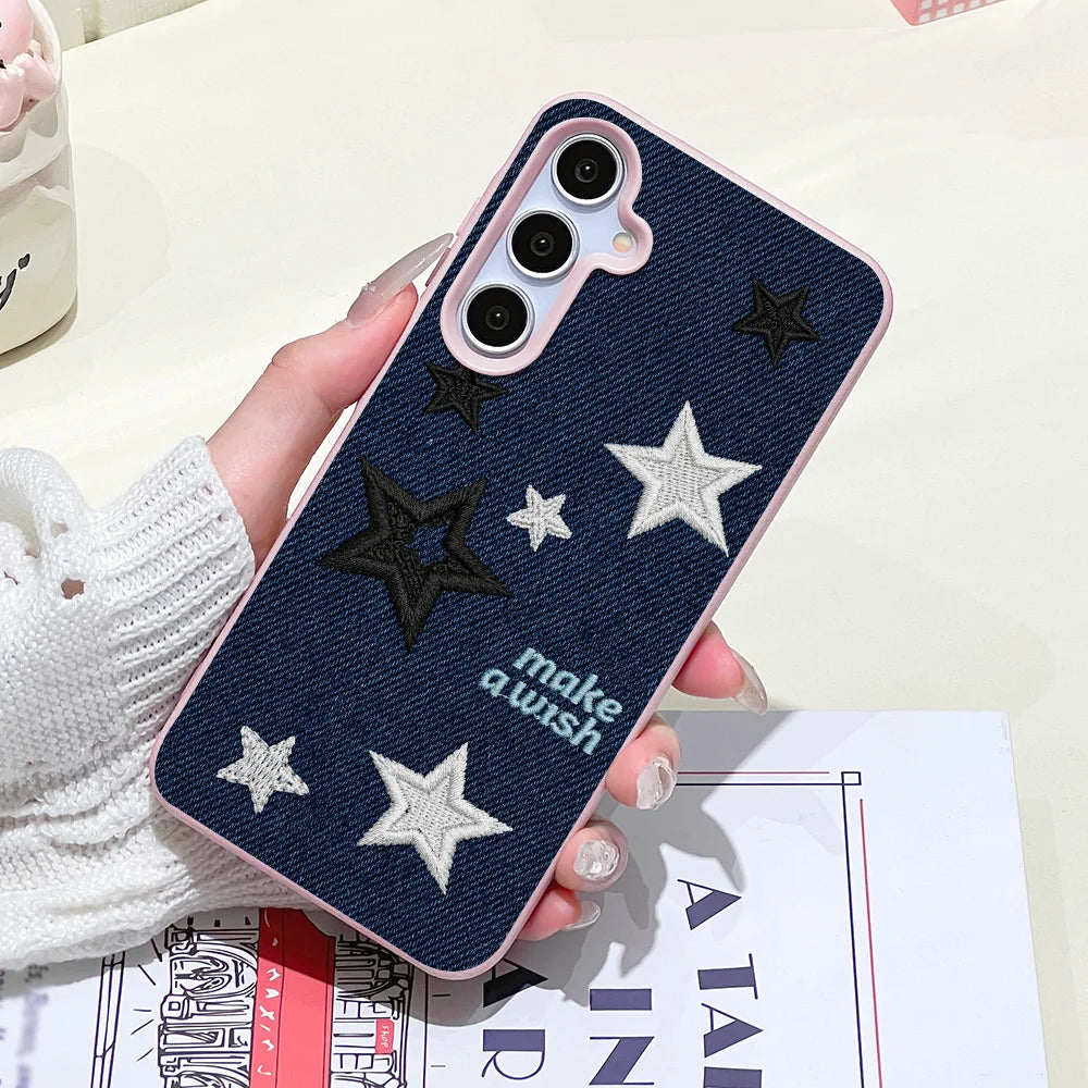 Star Phone Case For Samsung S26 Ultra A57 5G A56 5G S25 Ultra A37 A55 A17 A07 A26 S24 FE A05s Silicone Capinha Caha Shockproof