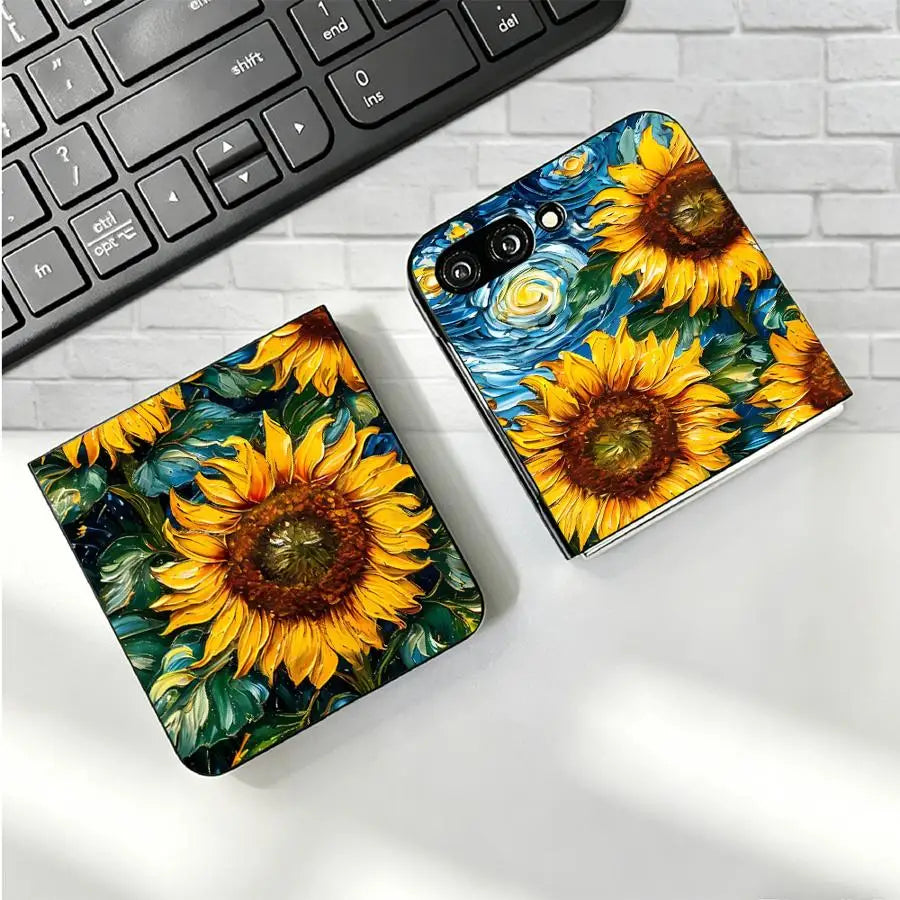 Phone Cover Case for Samsung Galaxy Z Flip 7 6 5 4 3 Z Fold 7 6 5 4 3 Van Gogh Sunflowers