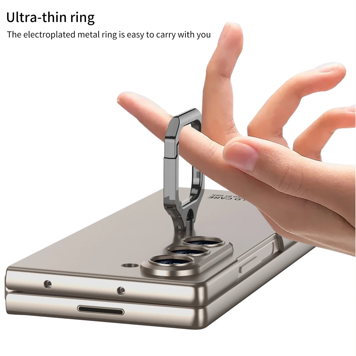 GKK Original Case For Samsung Galaxy Z Fold 7 6 Ring Holder Front Screen Glass Ultra-thin Matte Cover For Galaxy Z Fold 7 Case