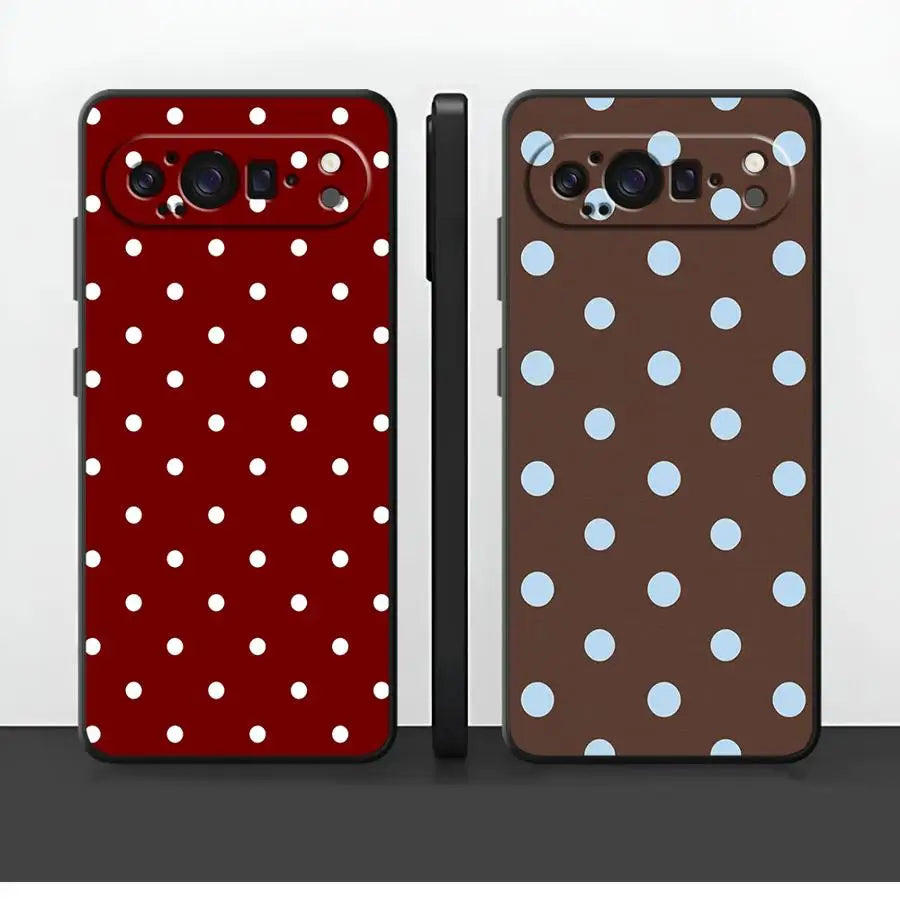 Case for Google Pixel 10A 8a 6a 10 9 Pro XL 6 7 8 Pro 7a 9a Funda Phone Cover Retro Polka Dots