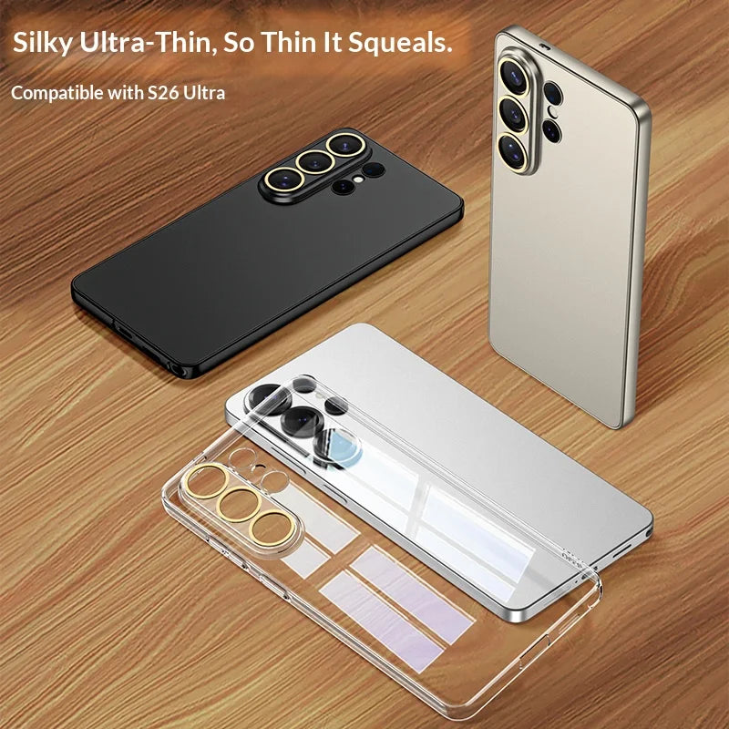 Ultra-thin Matte Business Transparent S26ultra Case for Samsung Galaxy S26 Ultra Lens Protection Shockproof Skin Feel Hard Cover