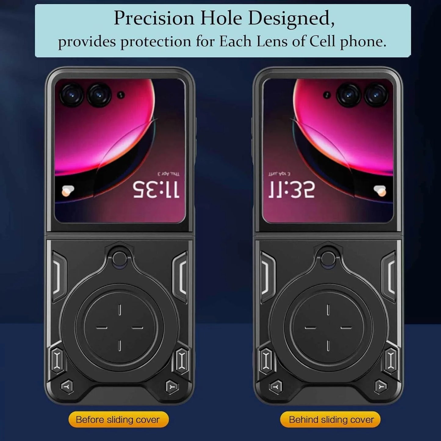 Protective Cover For Motorola Moto Razr 60 50 40 Ultra Razr Plus 2025 2024 2023 Case Ring Stand Holder Shockproof Fundas Coque