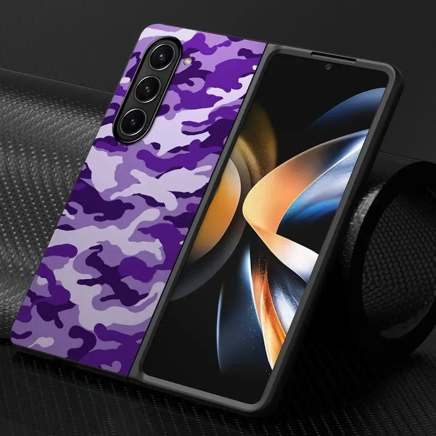 Camouflage Pattern Back Phone Cover Case for Samsung Galaxy ZFold5 ZFold3 ZFold7 Z Fold 7 6 5 4 3 ZFold6 ZFold4