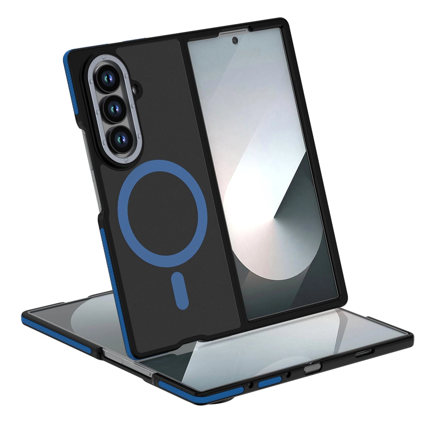 For Samsung Galaxy Z Fold 7 6 For Magsafe Case Matte Translucent Hinge Folding Shockproof Magnetic Wireless Charging Cover Funda