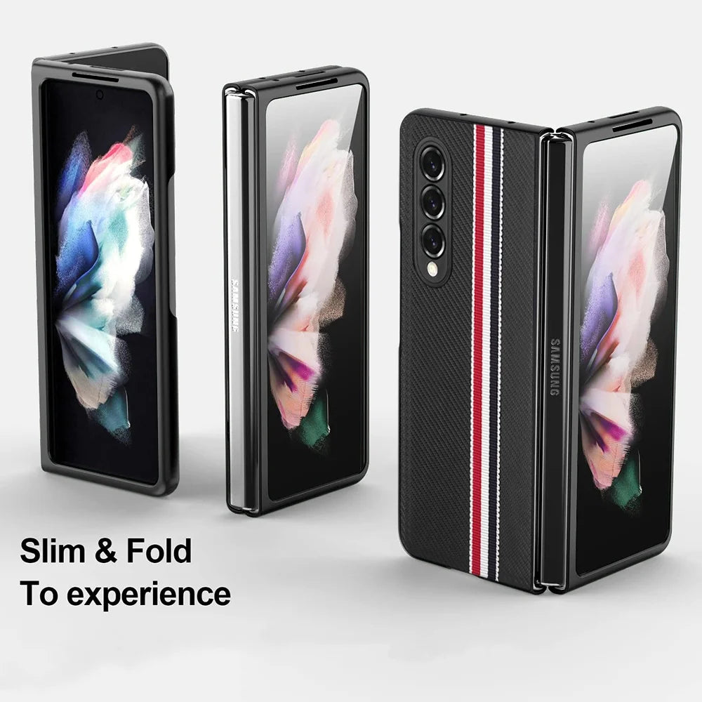 Non-Slip Shock Resistant Folding Fashion Case for Samsung Galaxy Z Fold 7 6 5 5G Fold7 Fold6 Fold4 Fold3 Fold5 Fold 3 4 Covers