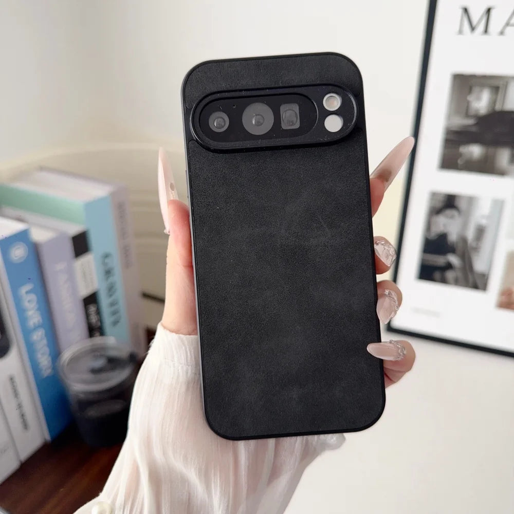Luxury Solid Color Sheepskin Case for Google Pixel 10 9 Pro XL 8 7 6 9A 8A 7A 6A Ultra Slim Thin Shockproof Skin Feel Back Cover