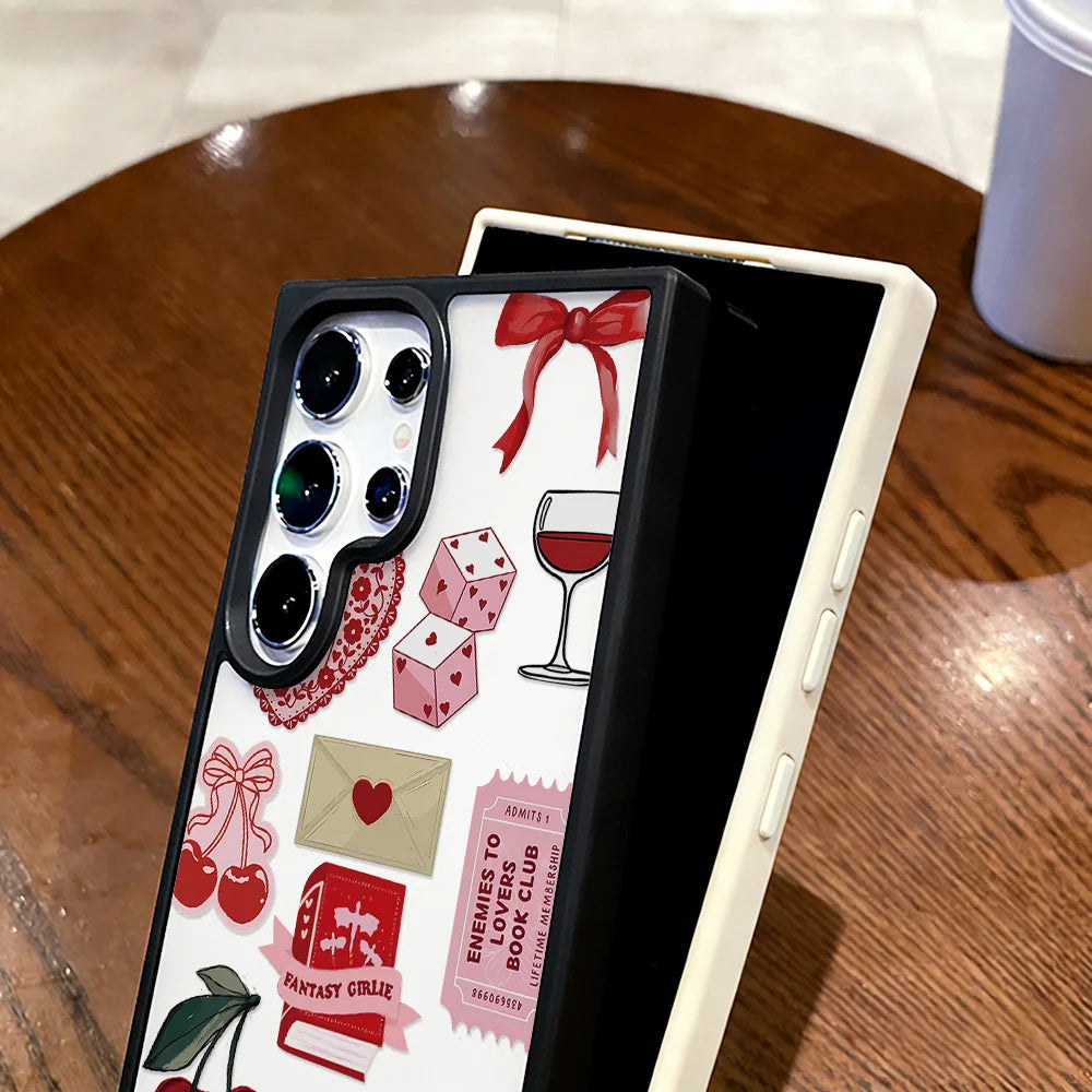 Cherry Phone Case For Samsung A56 5G A55 A54 A17 A16 A15 A07 A06 A36 A35 A26 A25 A05s A12 A13 A14 A34 Soft Silicone Matte Cover