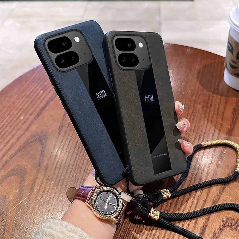 For Google Pixel 10 Pro Fold Case Business Style Lanyard Luxury Leather Anti-drop Cover For Google Pixel 10 Pro Fold Funda