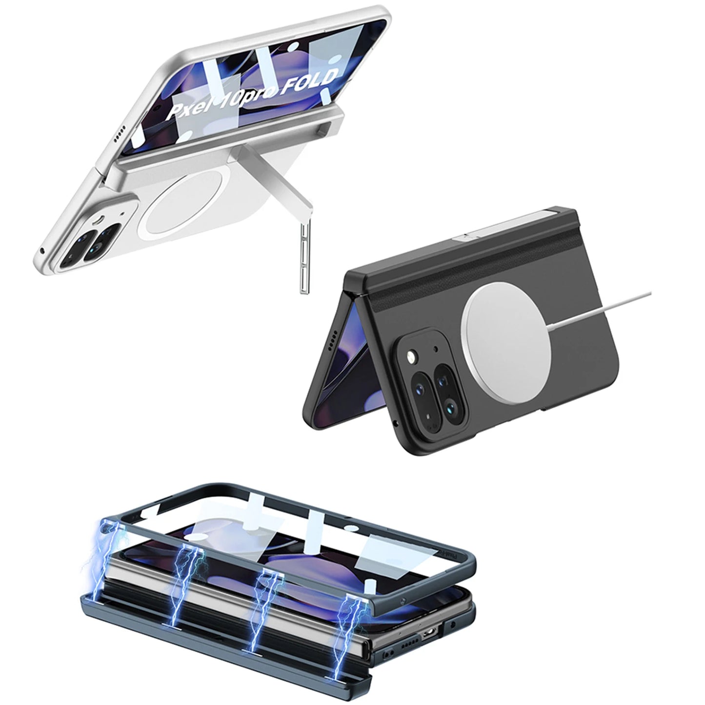 For Google Pixel 10 9 Pro Case Magnetic Hinge All-included Magsafe Wireless Charge Screen Glass Cover For Pixel 10 Pro Fold Case