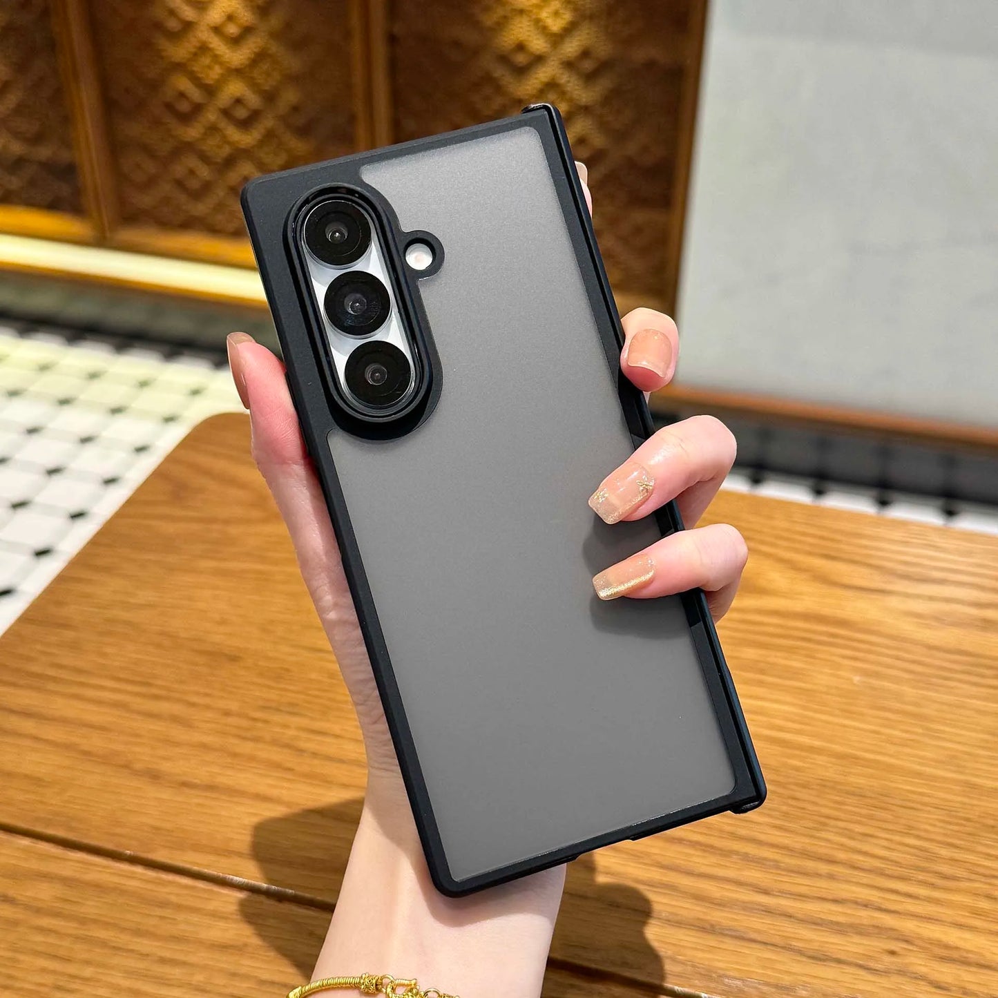 For Samsung Galaxy Z Fold 7 Case Matte Skin Friendly Transparent Hinge Folding Shockproof Protective PC Cover Accessories Funda