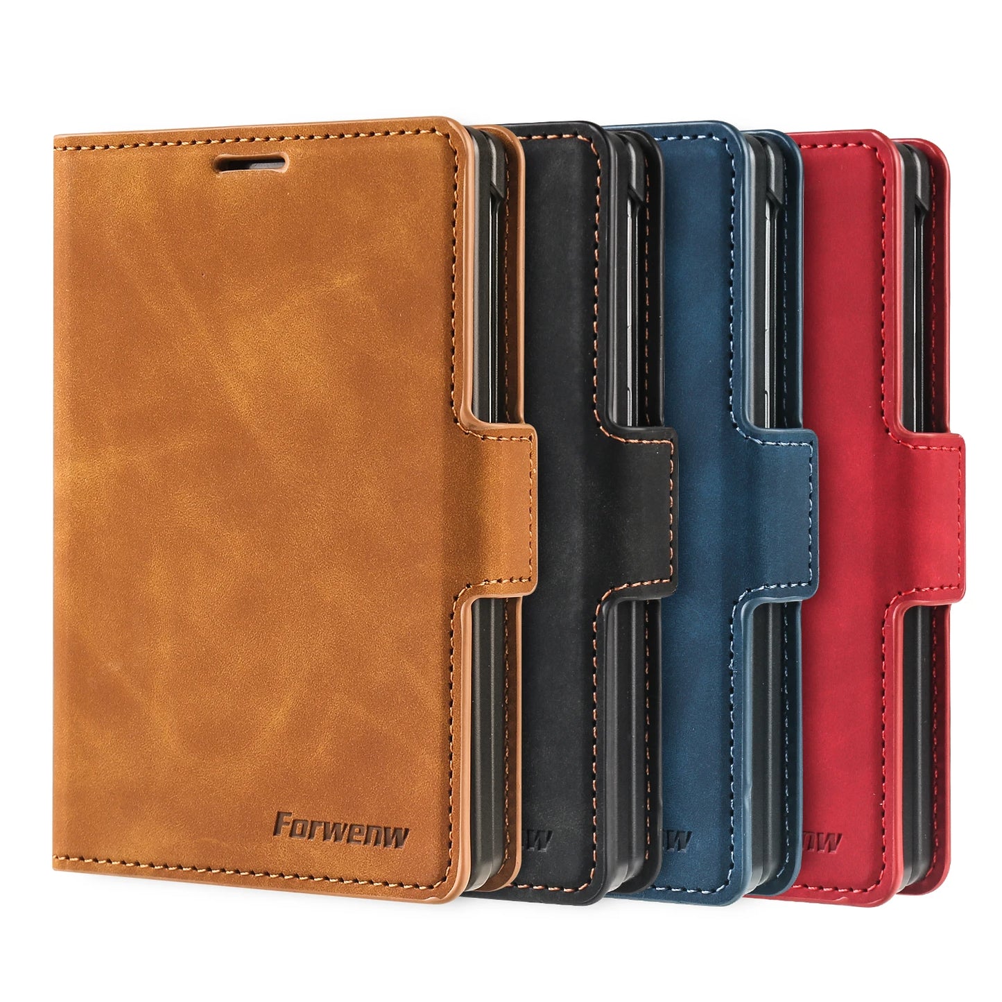 Luxury Business Flip Card Slot Wallet Leather Phone Case‌ for Samsung Z Fold 8 Wide Shockproof Book Stand Comfortable Grip Cover