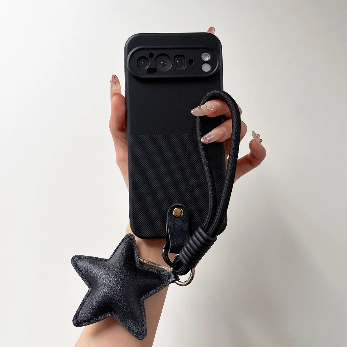 Polka Dot Silicone Star Strap Lanyard Phone Case For Google Pixel 10 6 7 8 9 10 Pro 10A 9A 8A 7A 6A Pixel 9 Pro XL 5G Soft Cover