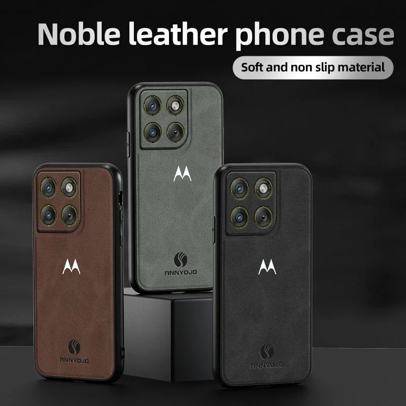 Busienss Retro Sheepskin Magnetic Case for Moto Signature Edge 70 Ultra Fusion+ 60 Pro 50 Ultra G67 G57 G17 Power Protect Cover