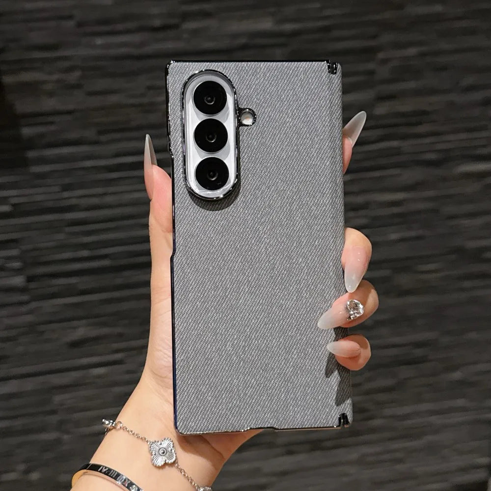 For Samsung Galaxy Z Fold 7 Case Luxury PU Leather Skin Magnetic Wireless Charging Protect Back Cover Case For Z Fold 7 6 Shell