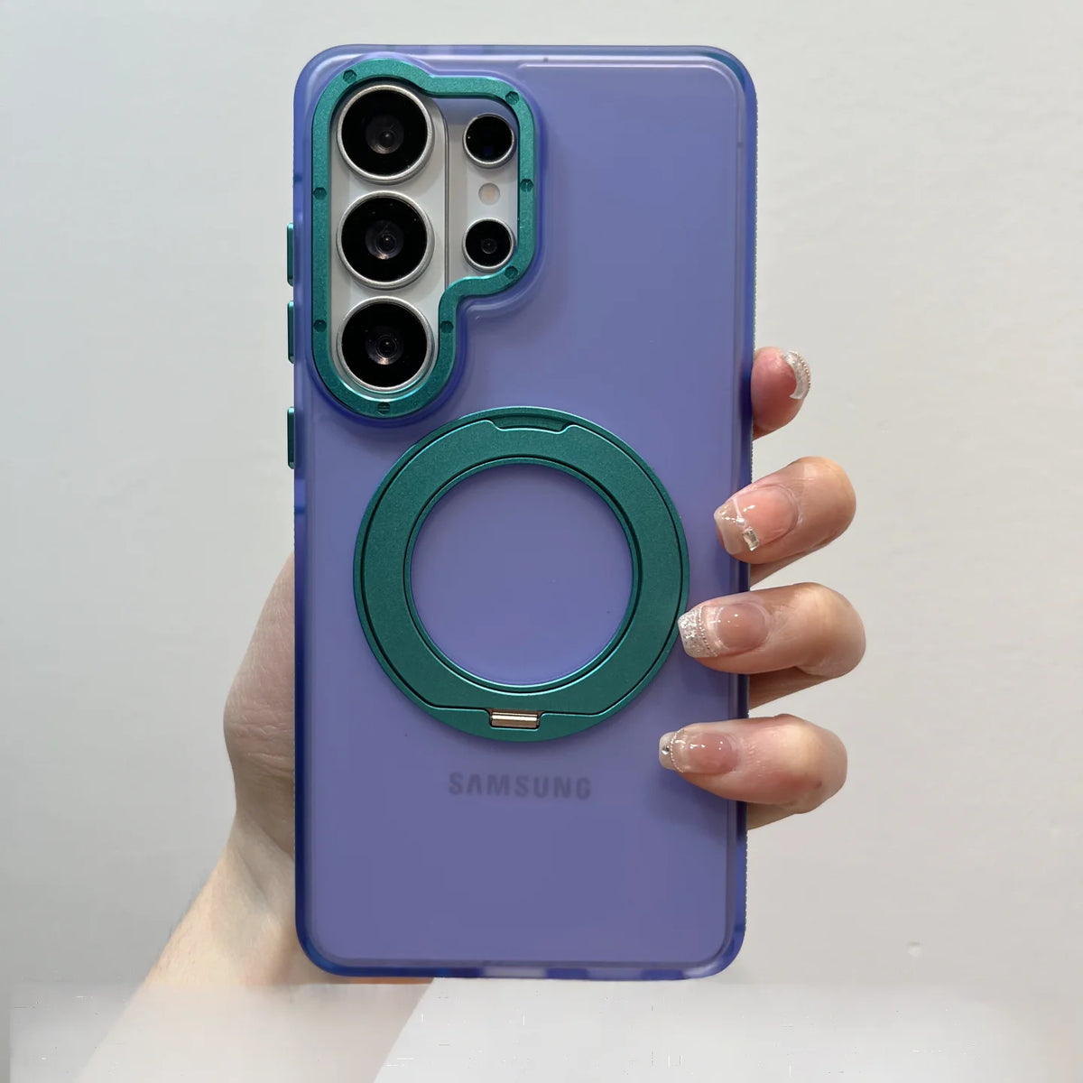 New for Magsafe 360°Rotatable Ring Stand Case for Samsung Galaxy S26 S25 S23 Ultra Plus S24FE S22Ultra Colorful Shockproof Cover