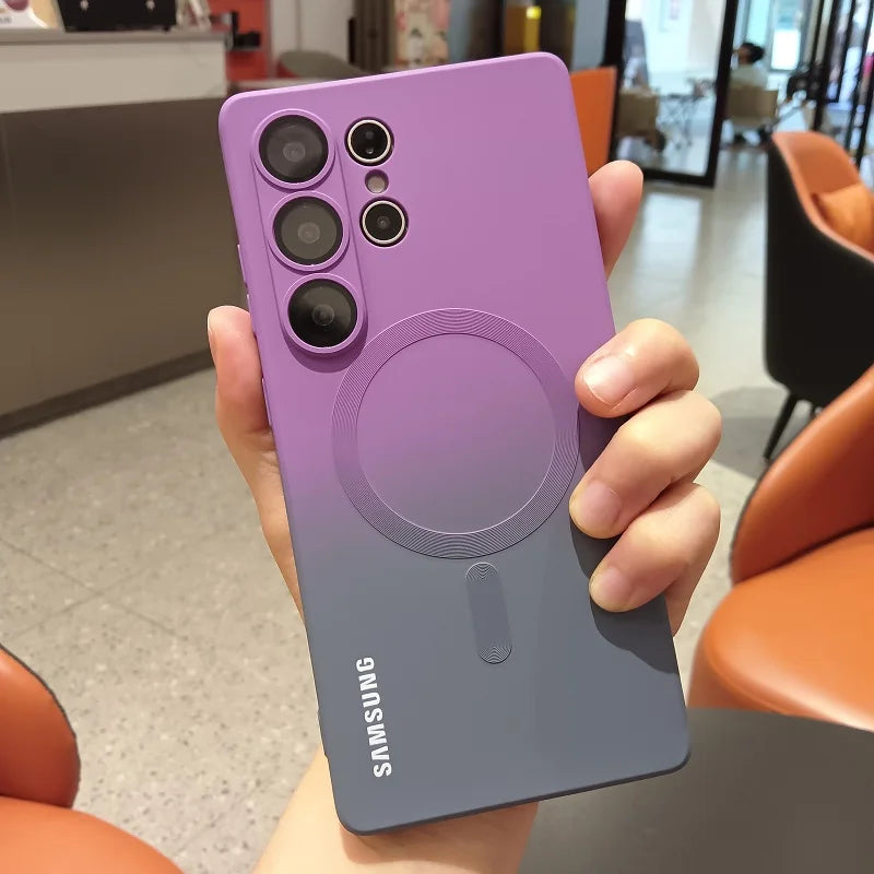 Comes With Lens Film Gradient Color Case For Samsung Galaxy S25 S24 S23 S22 S21 S20 Ultra Plus S21 S20 FE Soft Silicone Cover