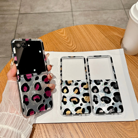 Phone Case For Motorola Razr 60 Ultra Moto 50 Ultra 2025 Plus 2024 Plus Leopard Pink Black Yellow Cute Colorful Hard PC Cover