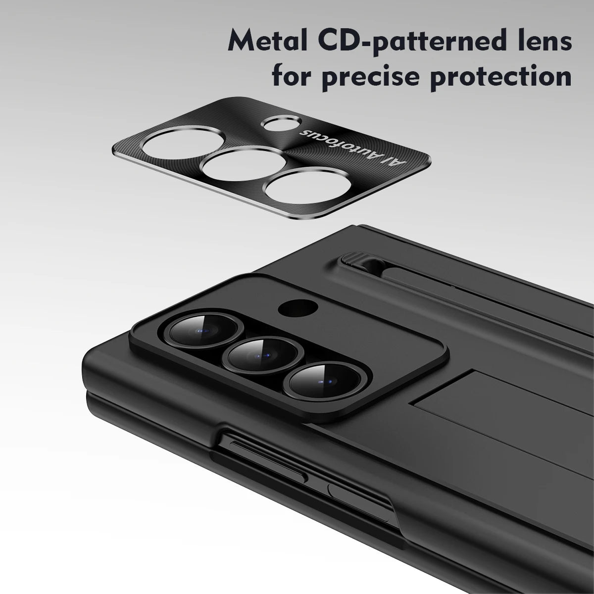 Matte Hard PC Fold7 Fold6 Hinge Phone Case For Samsung Galaxy Z Fold 7 6 Stylus S Pen Holder Bracket  Glass Film Protector Cover