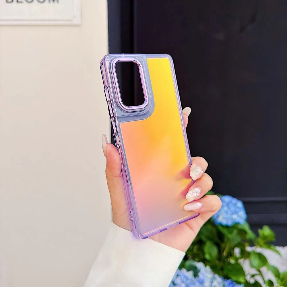 Laser Gradient Matte Shockproof Phone Case for Motorola Moto Edge 60 50 G04 G24 G05 G15 Power G Play 5G 2026 Stylus Fusion Cover