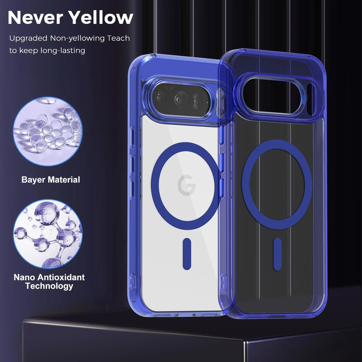 Luxury High Transparent Magnetic For Magsafe Wireless Charging Case For Google Pixel 10 Pro XL 9A Solid Color Bumper Back Cover