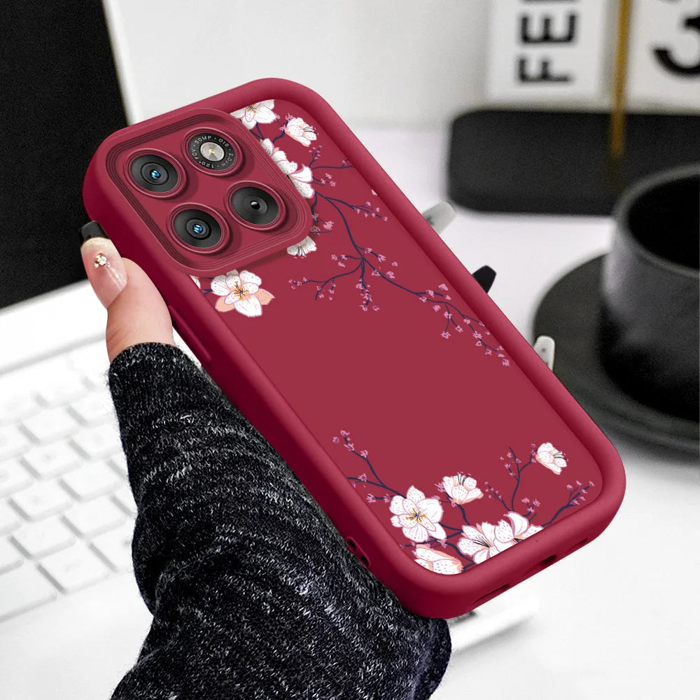 Spring Flowers Phone Case For Motorola Edge 70 60 50 40 Pro Ultra Fusion Stylus Neo 4G 5G Staircase Soft Cover
