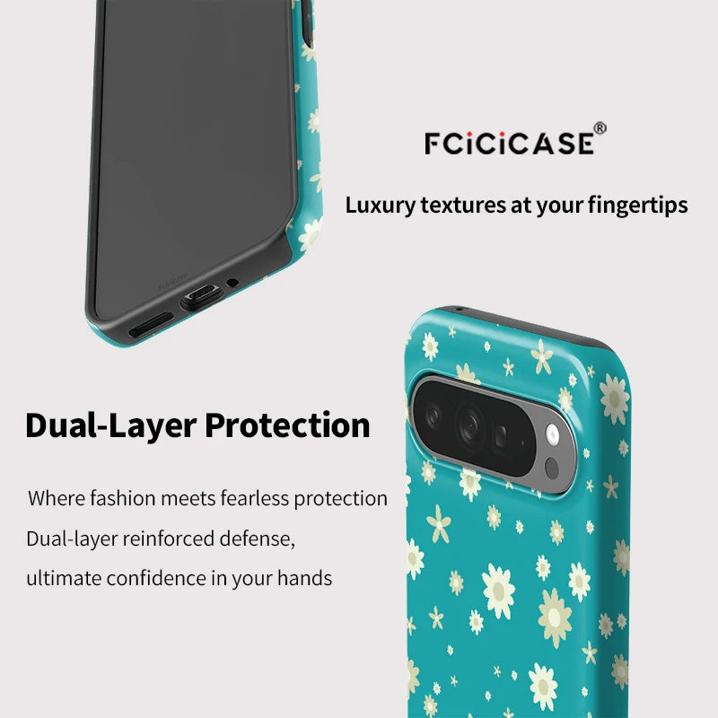 Fcicicase For Pixel 9 10 Pro Cute Little Flowers Print Phone Case For Google Pixel 10A 10 Pro XL 8A 7A 8 Matte Shockproof Cover