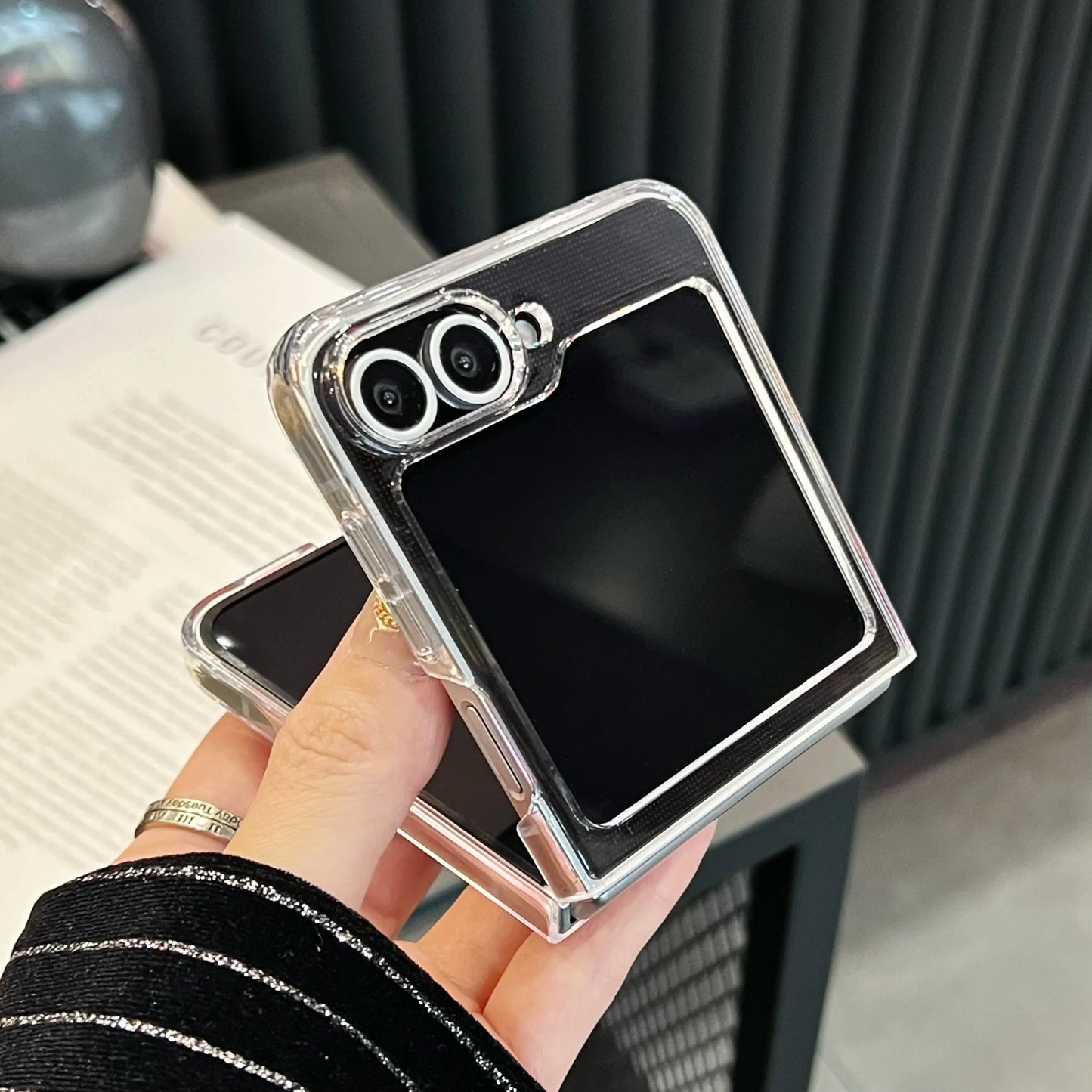 Ultra-Thin Matte PC Folding Phone Case For Samsung Galaxy Z Flip ZFlip 6 5 4 3 Zflip6  Zflip5 Zflip4 Protective Cooling Cover