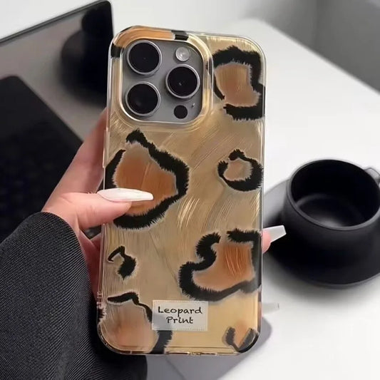 For Motorola Moto Edge 60 50 Fusion E15 G53 G13 G84 G34 G54 G24 G04S G75 Fashion Leopard Dazzle Lustre Lining Hard Phone Case