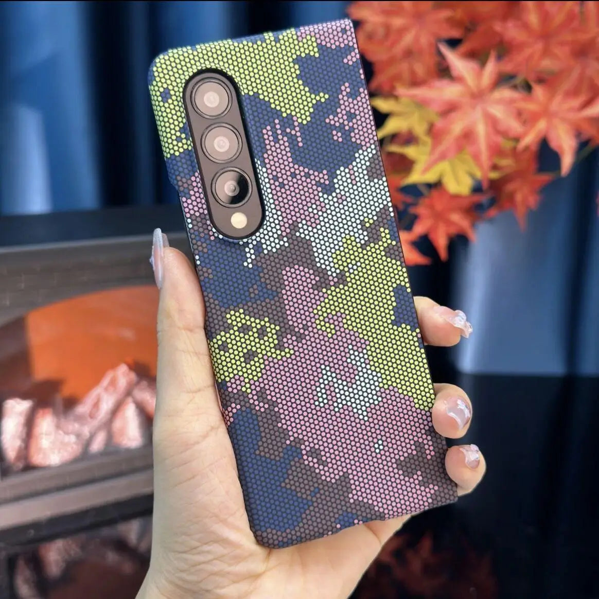 For Samsung Galaxy Z Fold 7 Case Hard PC carbon fiber camouflage Protective Back Cover Case For Z Fold 7 6 5 4 3 Se Phone Shell