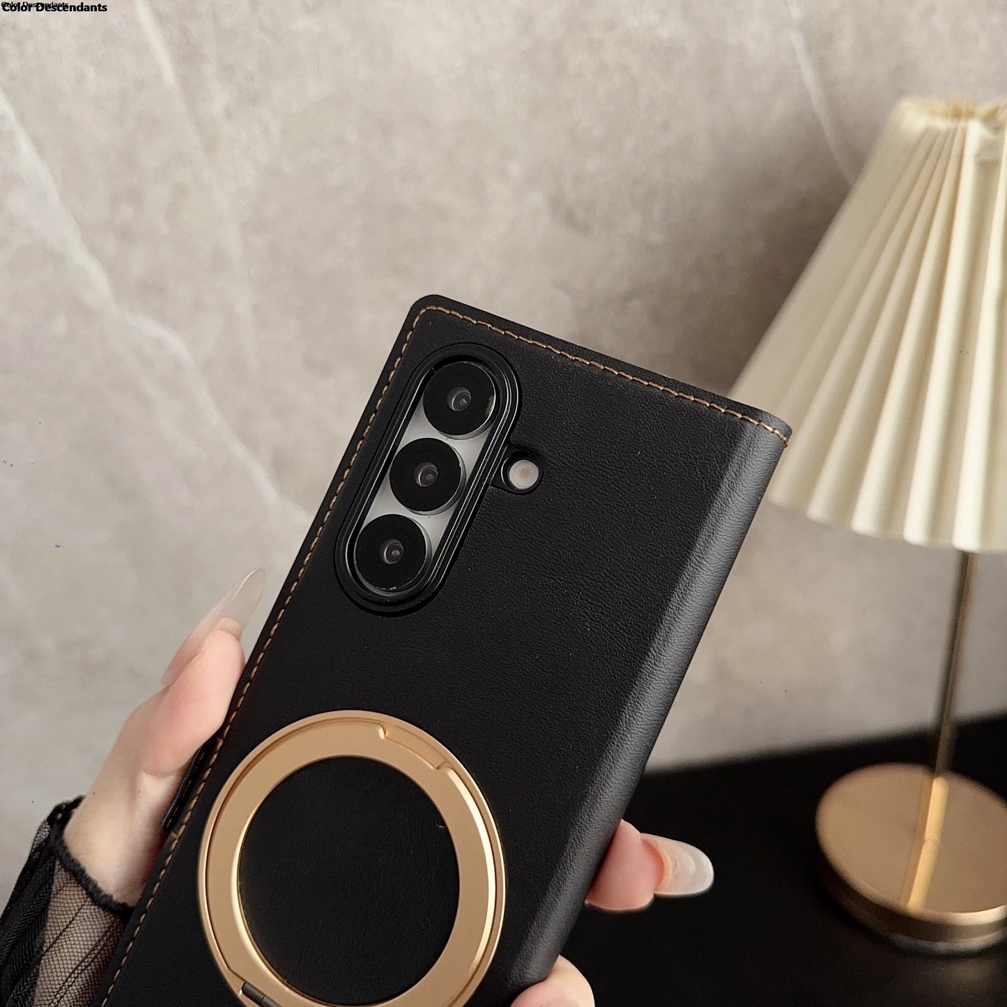Leather Cases for Samsung Galaxy Z Fold 7/6/5/4/3 Magnetic 360 Rotatable Ring Stand holder Cover for Galaxy Z Fold 6 Z Fold3 4
