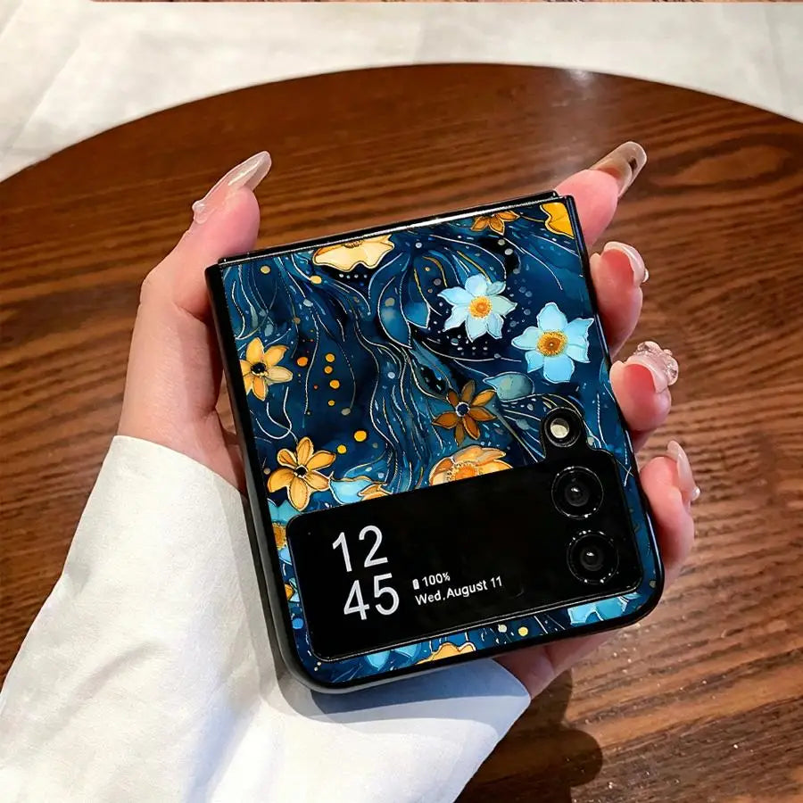 Phone Cover Case for Samsung Galaxy Z Flip 7 6 5 4 3 Z Fold 7 6 5 4 3 Beautiful Flowers