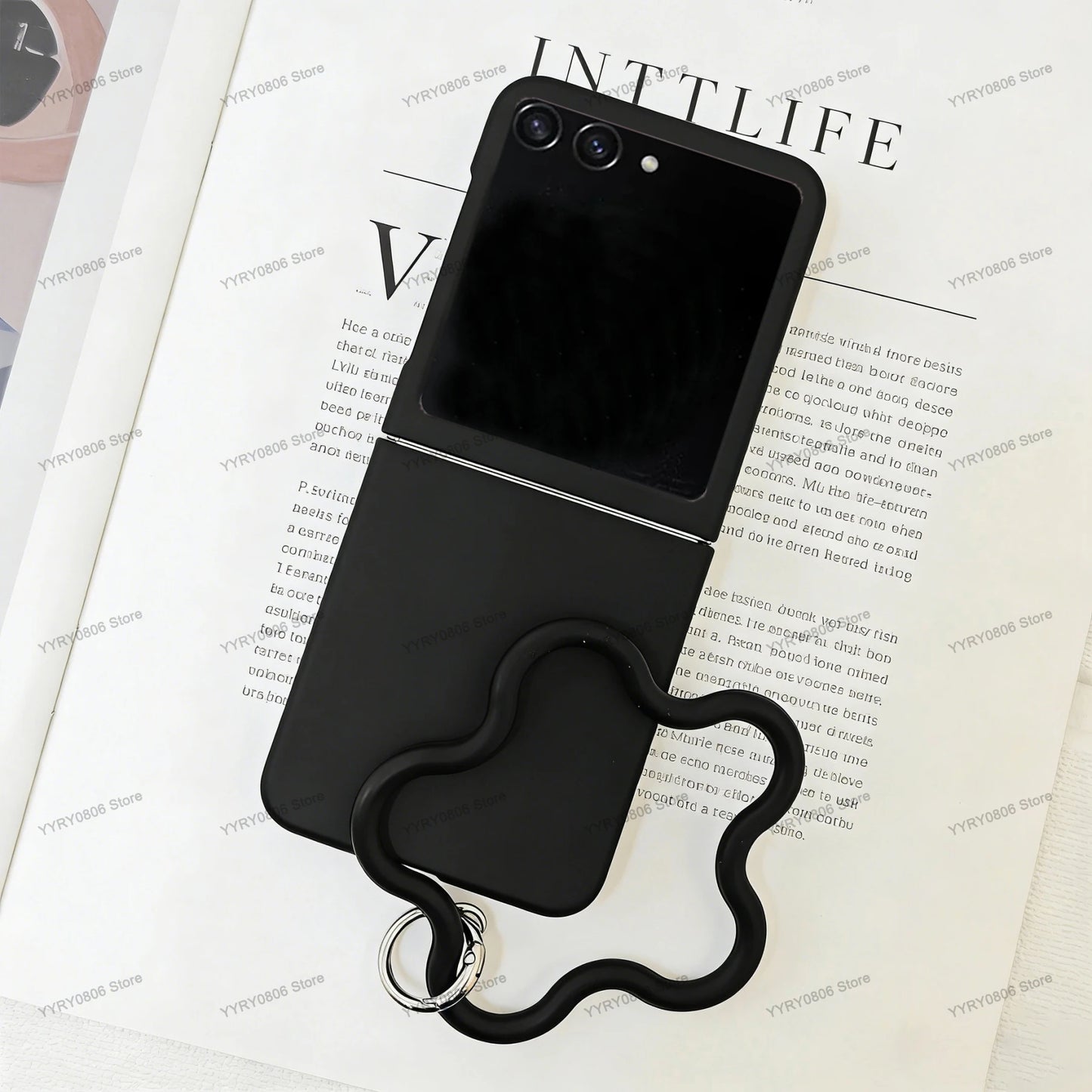Cute Korean Gradient Color Case with Silicone Star Bracelet for Motorola Razr70/60/50 Ultra Razr60 Pro Razr 70/60/50 Back Cover
