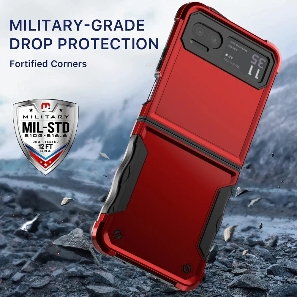 for Motorola Moto Razr 40 Case Luxury Soft Silicone Edges Hard Armor Shockproof Cute Folding Phone Cover MotorolaMotoRazr40