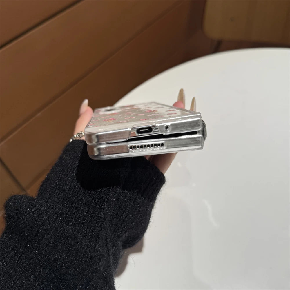 for Samsung Galaxy Z Fold 7 5G Hard PC Phone Case Floral Shell for Z Fold 7 6 5 4 3 Drop-Proof Protective Cover