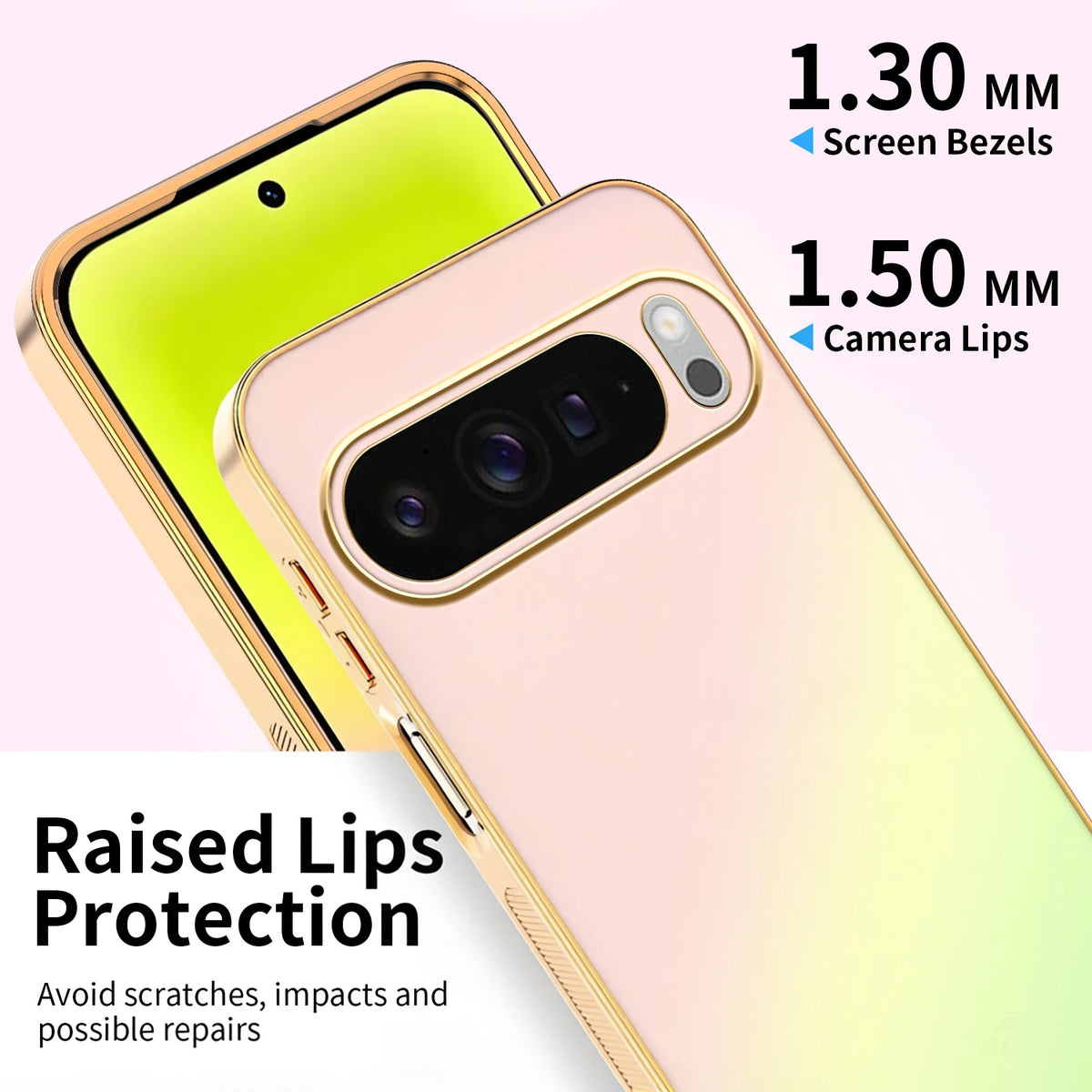 Plating AG Matte Gradient Color Case for Google Pixel 11 10 9 Pro XL 8 7 6 8A 7A 6A  Shockproof Full Camera Protect Back Cover