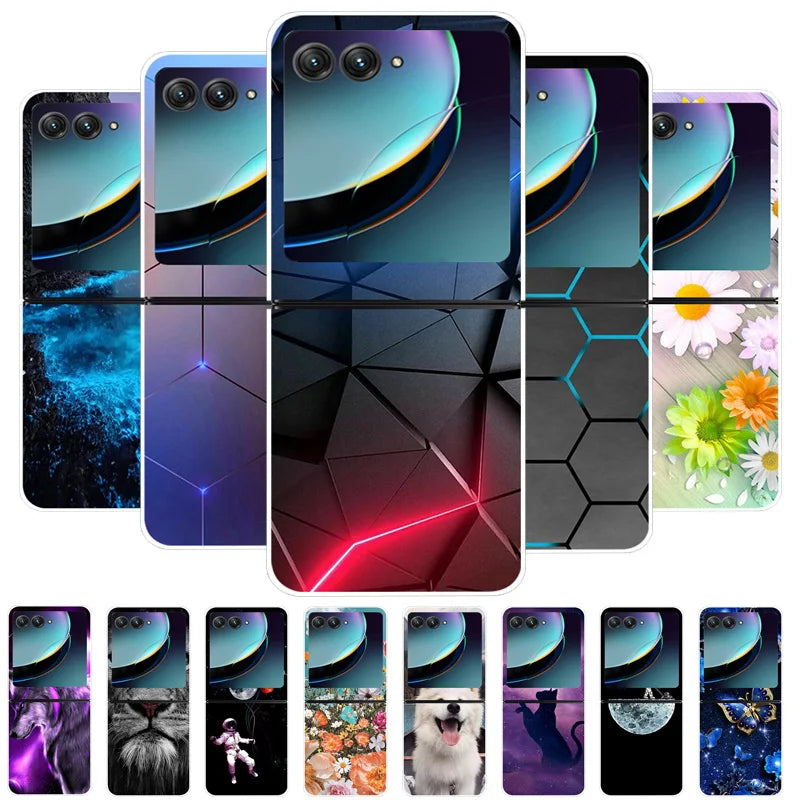 For Motorola Razr 50 Ultra Case Cute Transparent PC Hard Case Back Cover For Moto Razr 50 Ultra Phone Coque 50Ultra Plus Capa